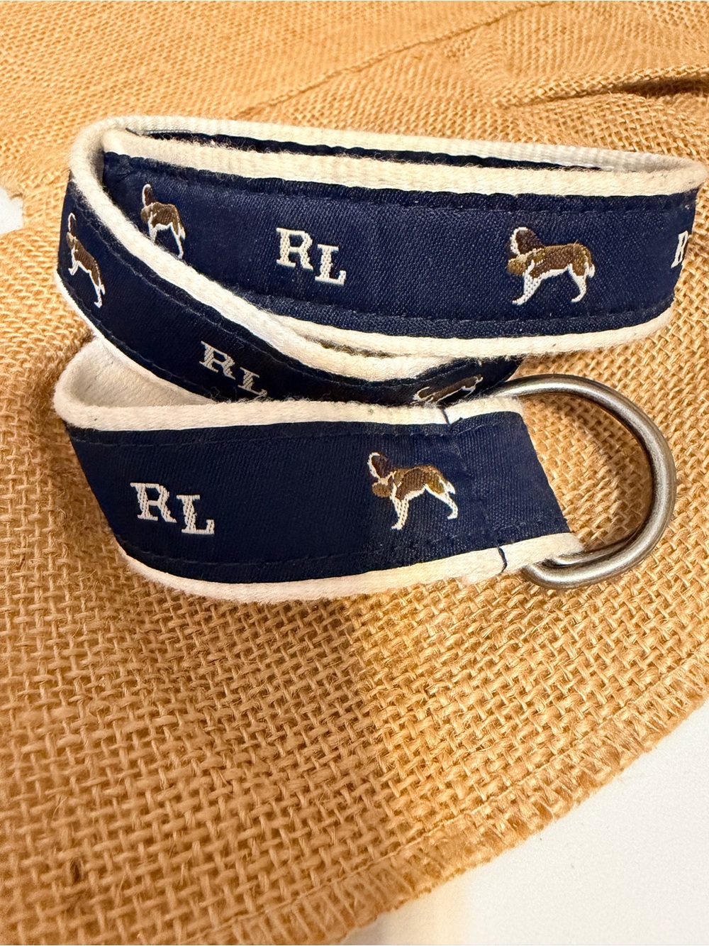 Boys XS Ralph Lauren Dog Puppy Belt Double Loop 22” long GUC washable canvas 🐕